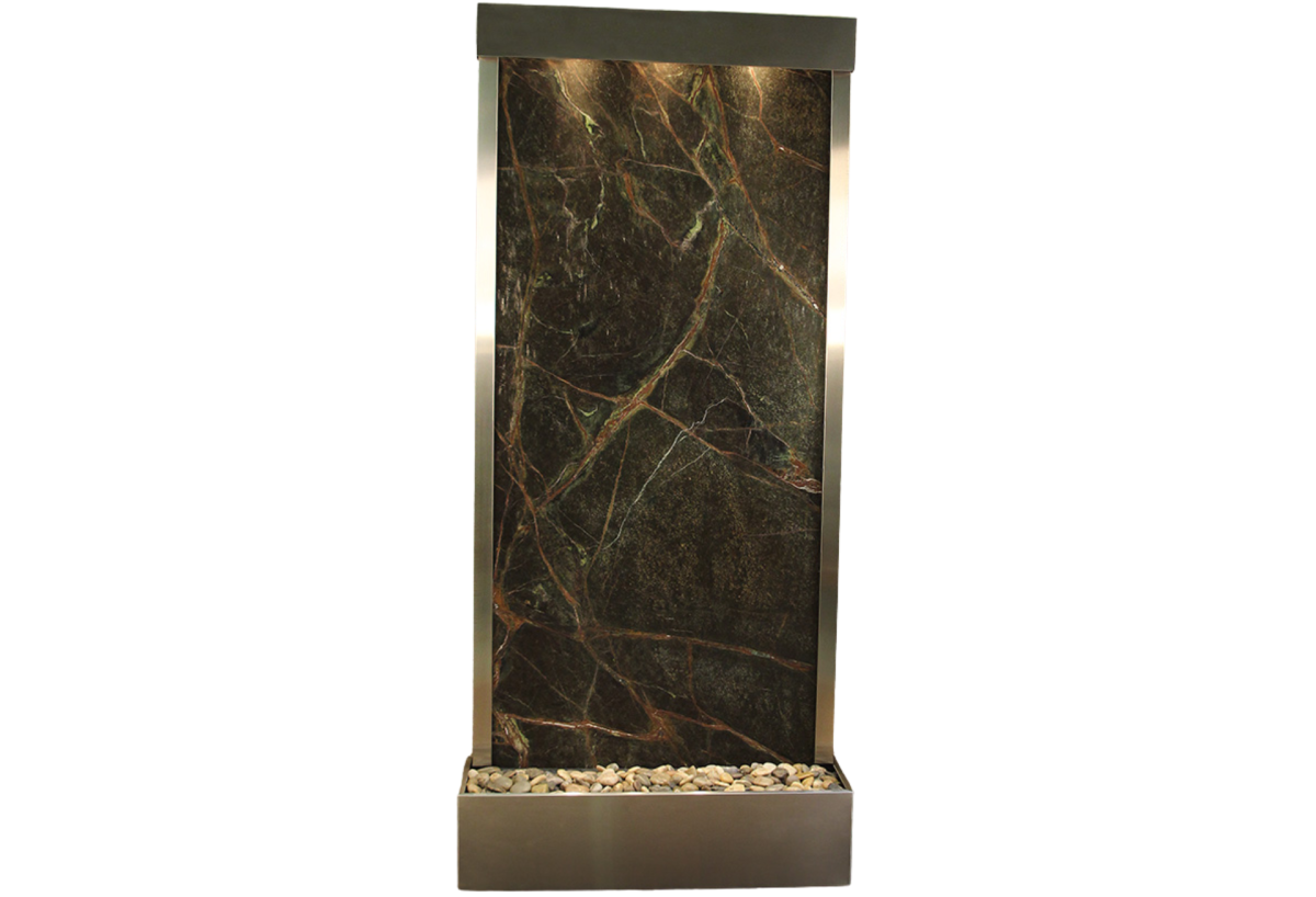 Tranquil River-Flush Mount-Stainless Steel-Green-Marble
