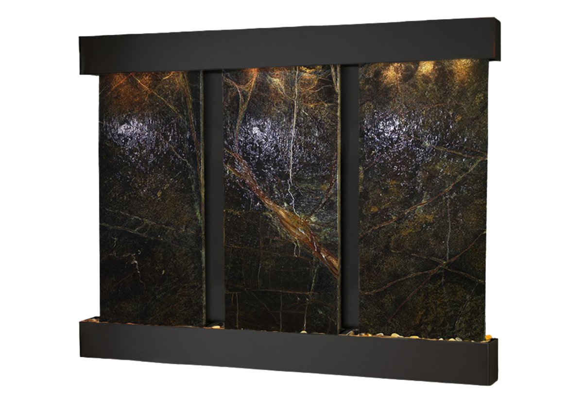 Deep Creek Falls-Square-Blackened copper-Green Marble