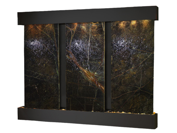 Deep Creek Falls-Square-Blackened copper-Green Marble