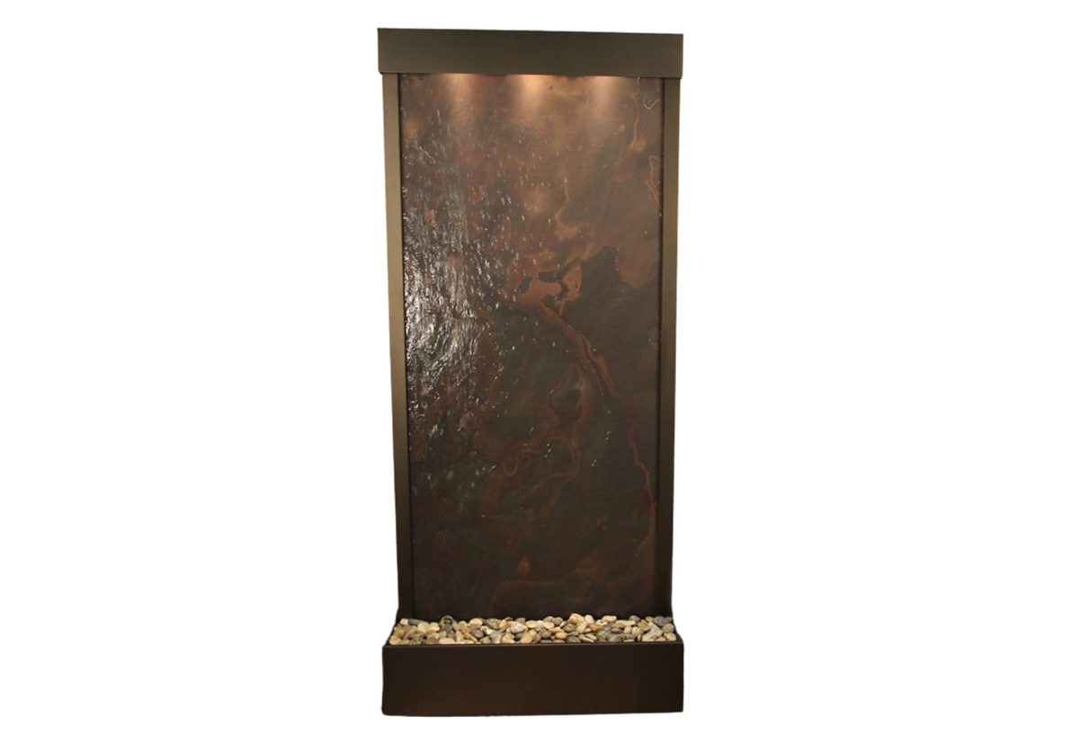Tranquil River-Flush Mount-Antique Bronze-Multi-Color-Featherstone