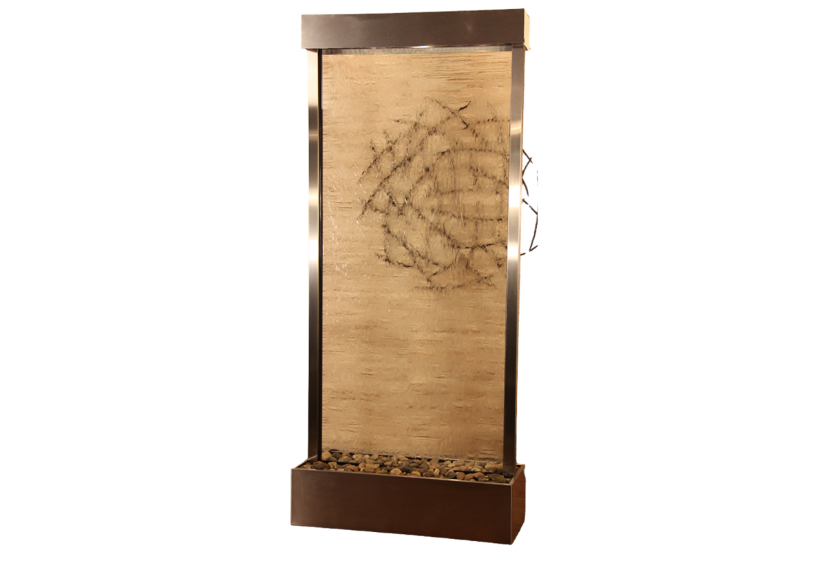 Tranquil River-Center Mount -Stainless Steel-Clear-Glass