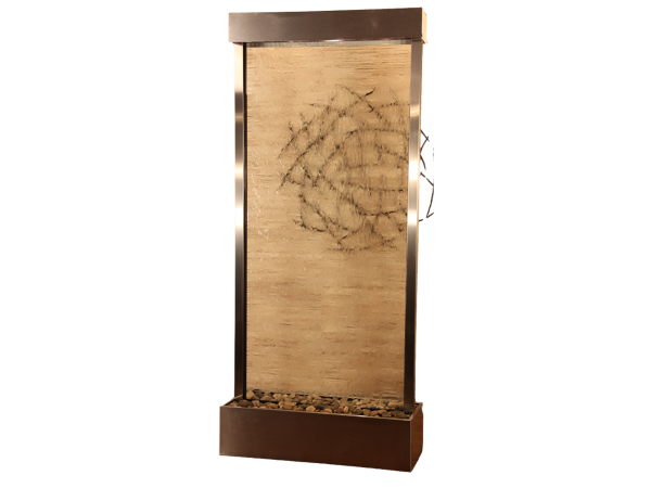 Tranquil River-Center Mount -Stainless Steel-Clear-Glass