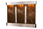 Deep Creek Falls-Round-Stainless Steel-Brown Marble