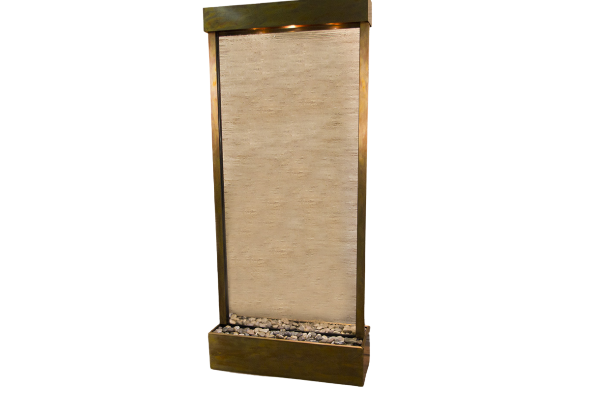 Tranquil River-Center Mount -Rustic Copper-Clear-Glass