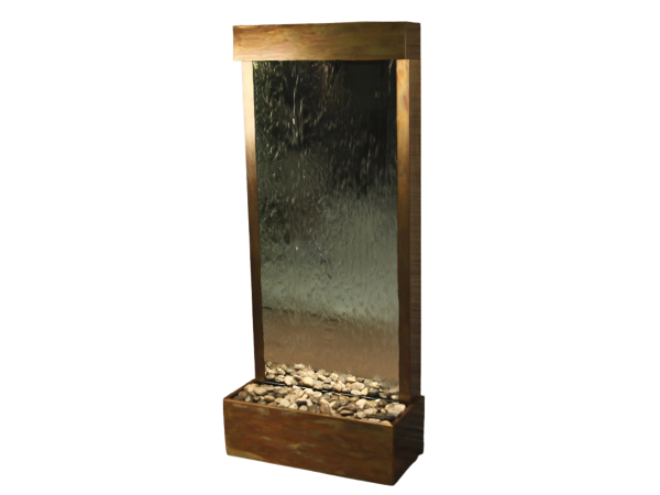 Harmony River -Flush Mount-Rustic Copper-Silver-Mirror