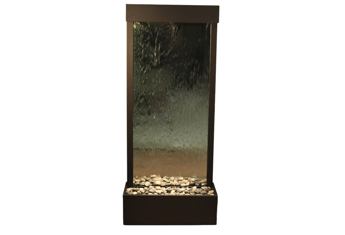 Harmony River -Flush Mount-Antique Bronze-Silver-Mirror