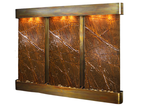 Deep Creek Falls-Round-Rustic Copper-Brown Marble