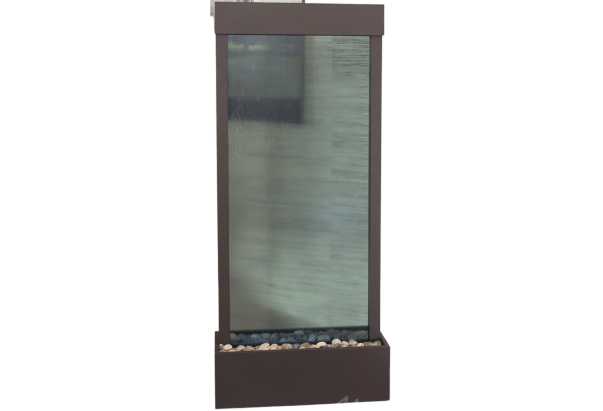 Harmony River-Center Mount -Antique Bronze-Blue-Glass