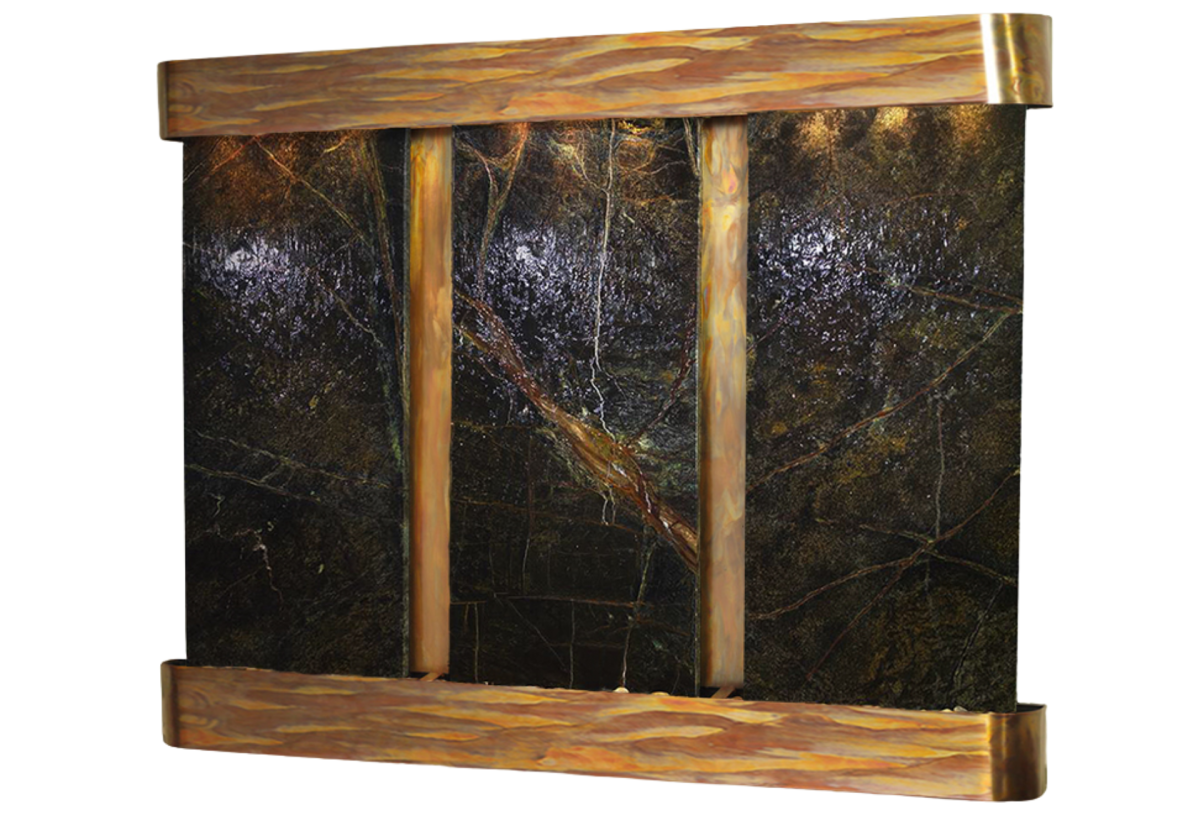 Deep Creek Falls-Round-Rustic Copper-Green Marble