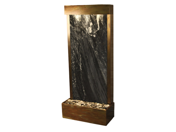 Harmony River -Flush Mount-Rustic Copper-Black-Marble