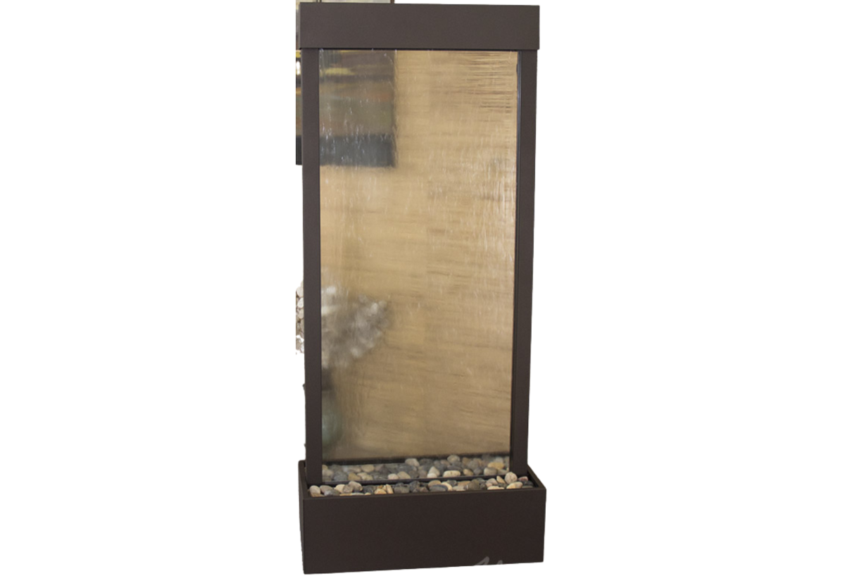 Harmony River-Center Mount -Antique Bronze-Clear-Glass