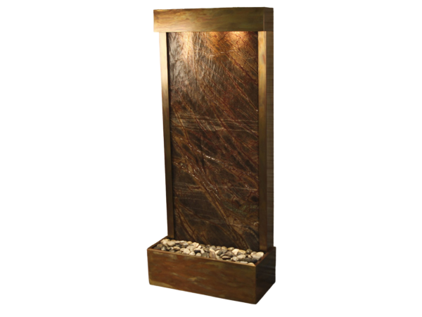 Harmony River -Flush Mount-Rustic Copper-Brown-Marble