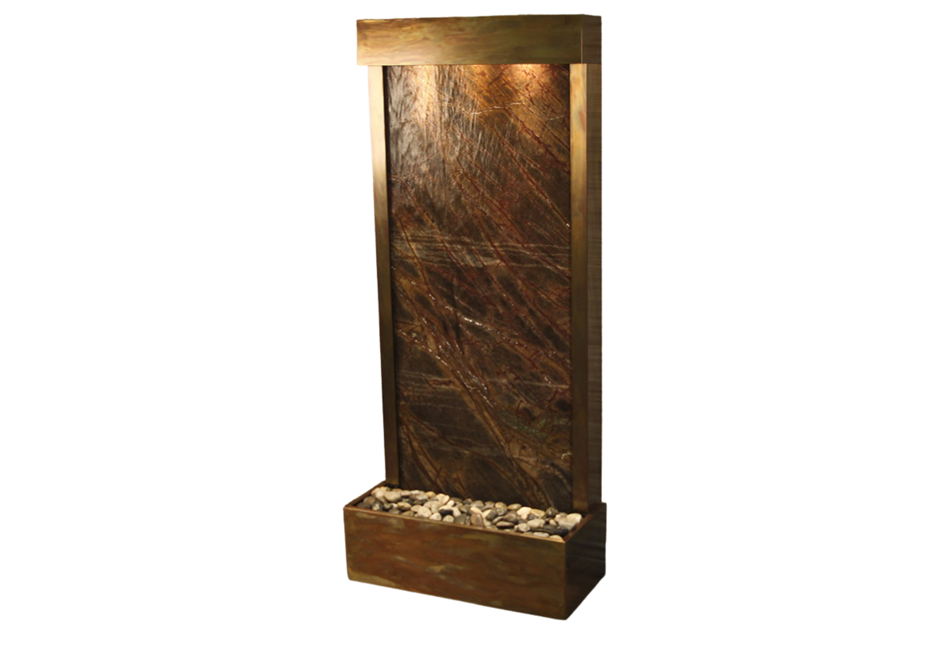 Harmony River -Flush Mount-Rustic Copper-Brown-Marble