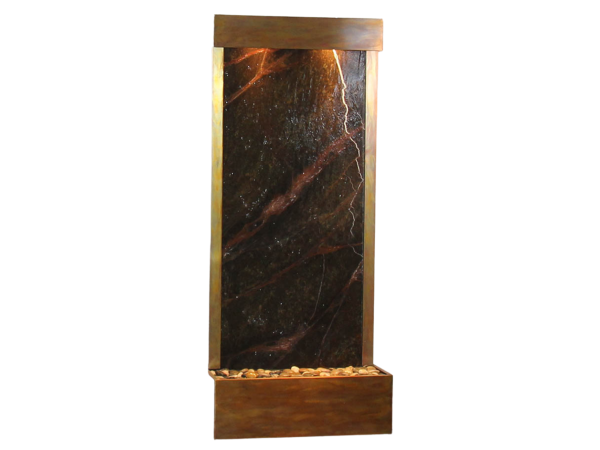 Harmony River -Flush Mount-Rustic Copper-Green-Marble