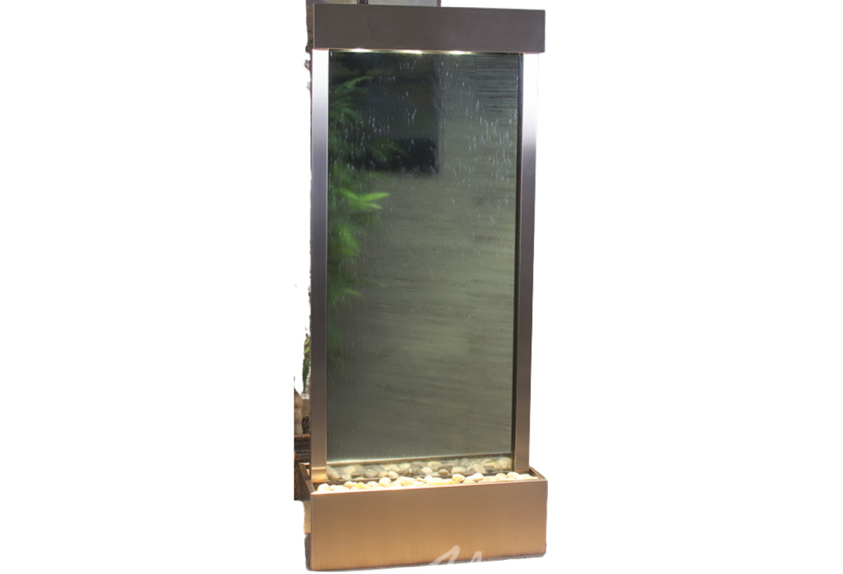 Harmony River-Center Mount -Stainless Steel-Blue-Glass