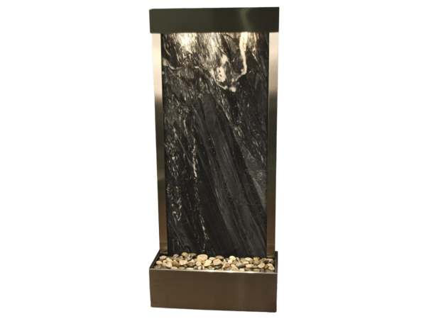 Harmony River -Flush Mount-Stainless Steel-Black-Marble