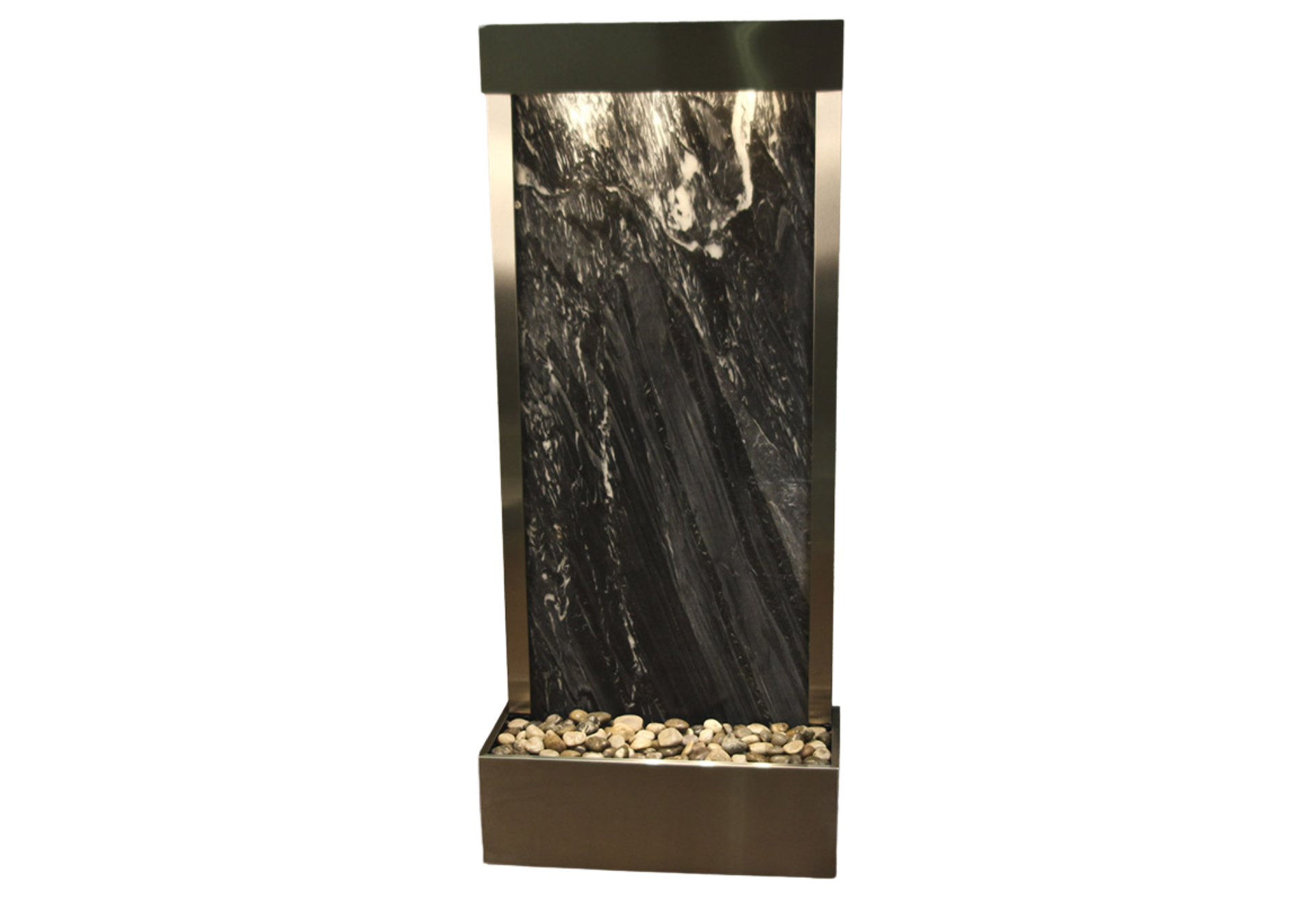 Harmony River -Flush Mount-Stainless Steel-Black-Marble