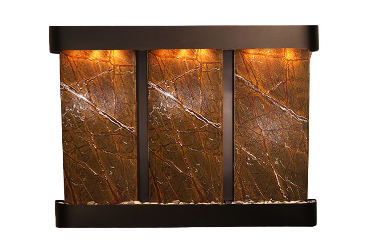 Deep Creek Falls-Round-Blackened Copper-Brown Marble (1)