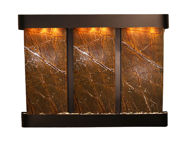 Deep Creek Falls-Round-Blackened Copper-Brown Marble (1)