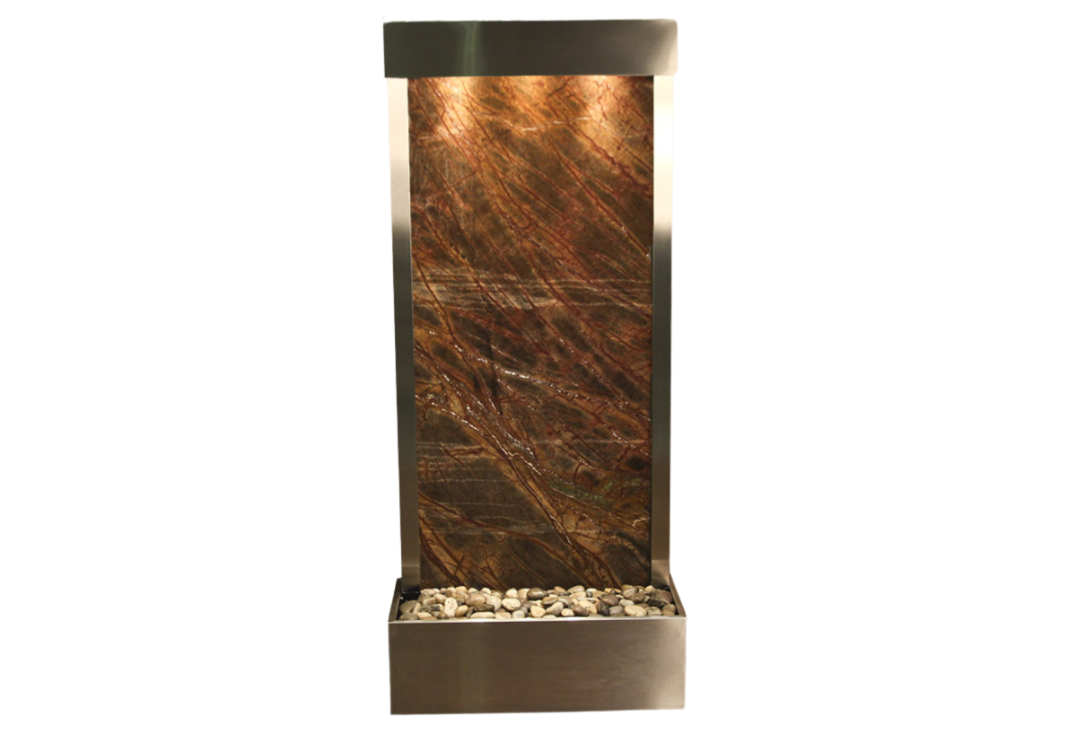 Harmony River -Flush Mount-Stainless Steel-Brown-Marble