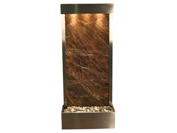 Harmony River -Flush Mount-Stainless Steel-Brown-Marble