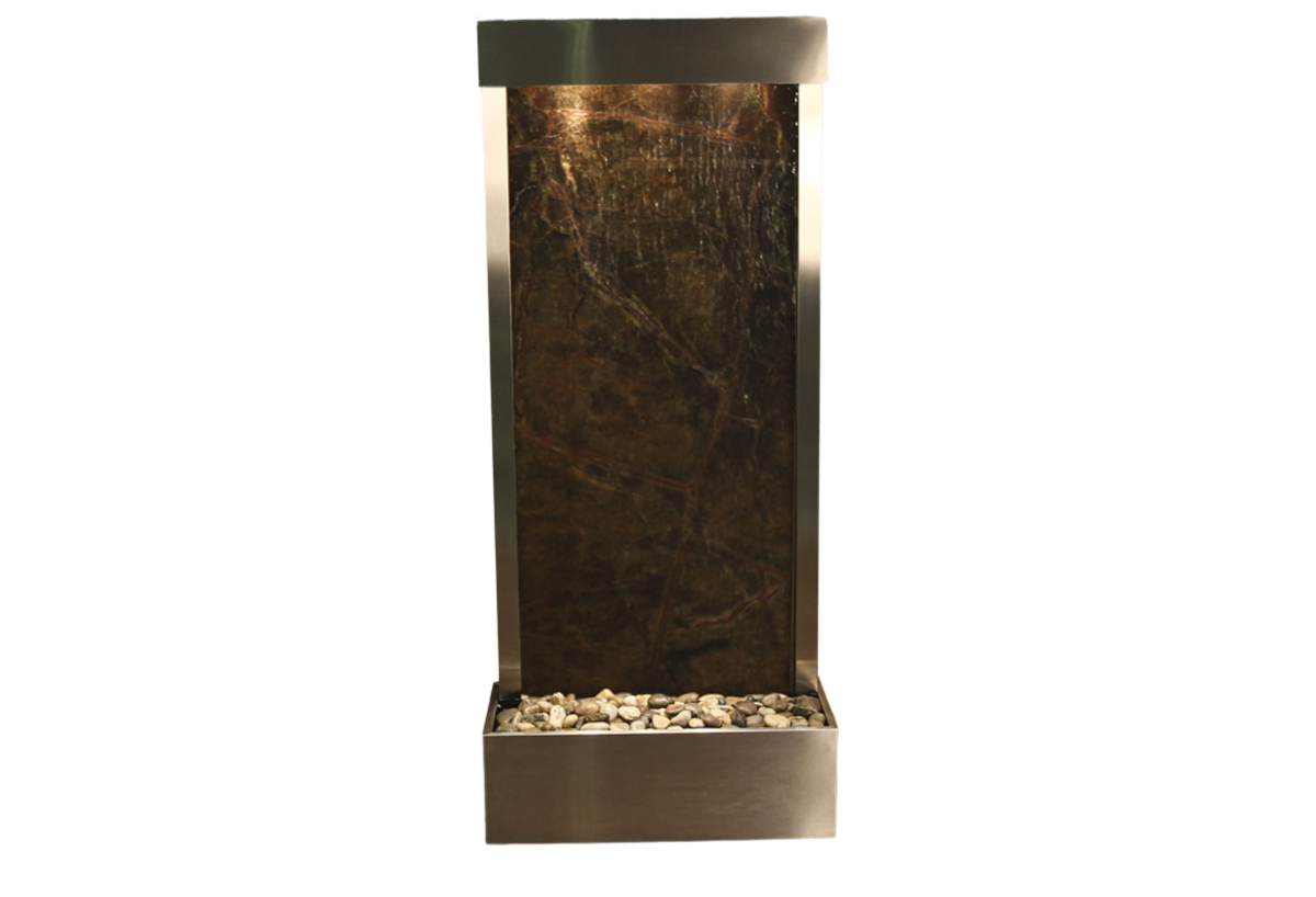 Harmony River -Flush Mount-Stainless Steel-Green-Marble