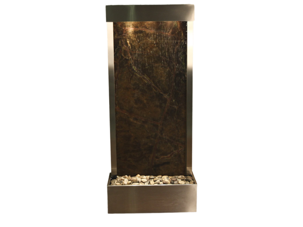 Harmony River -Flush Mount-Stainless Steel-Green-Marble