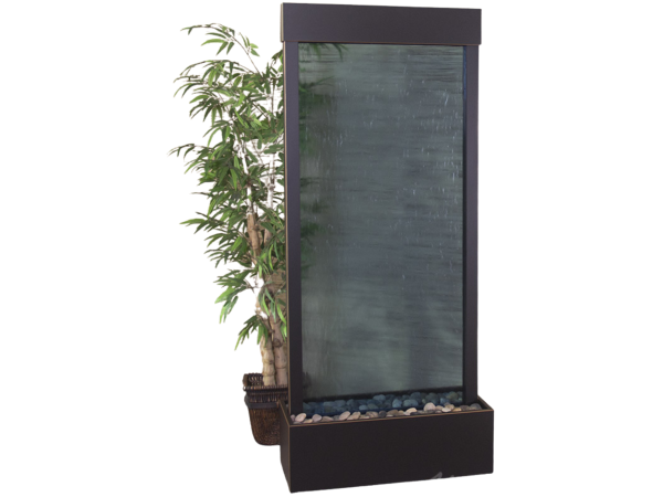 Harmony River-Center Mount -Blackened Copper-Blue-Glass