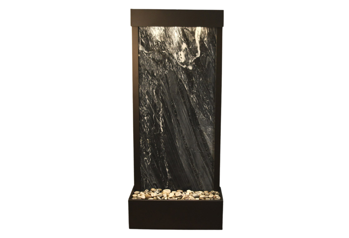 Harmony River -Flush Mount-Antique Bronze-Black-Marble