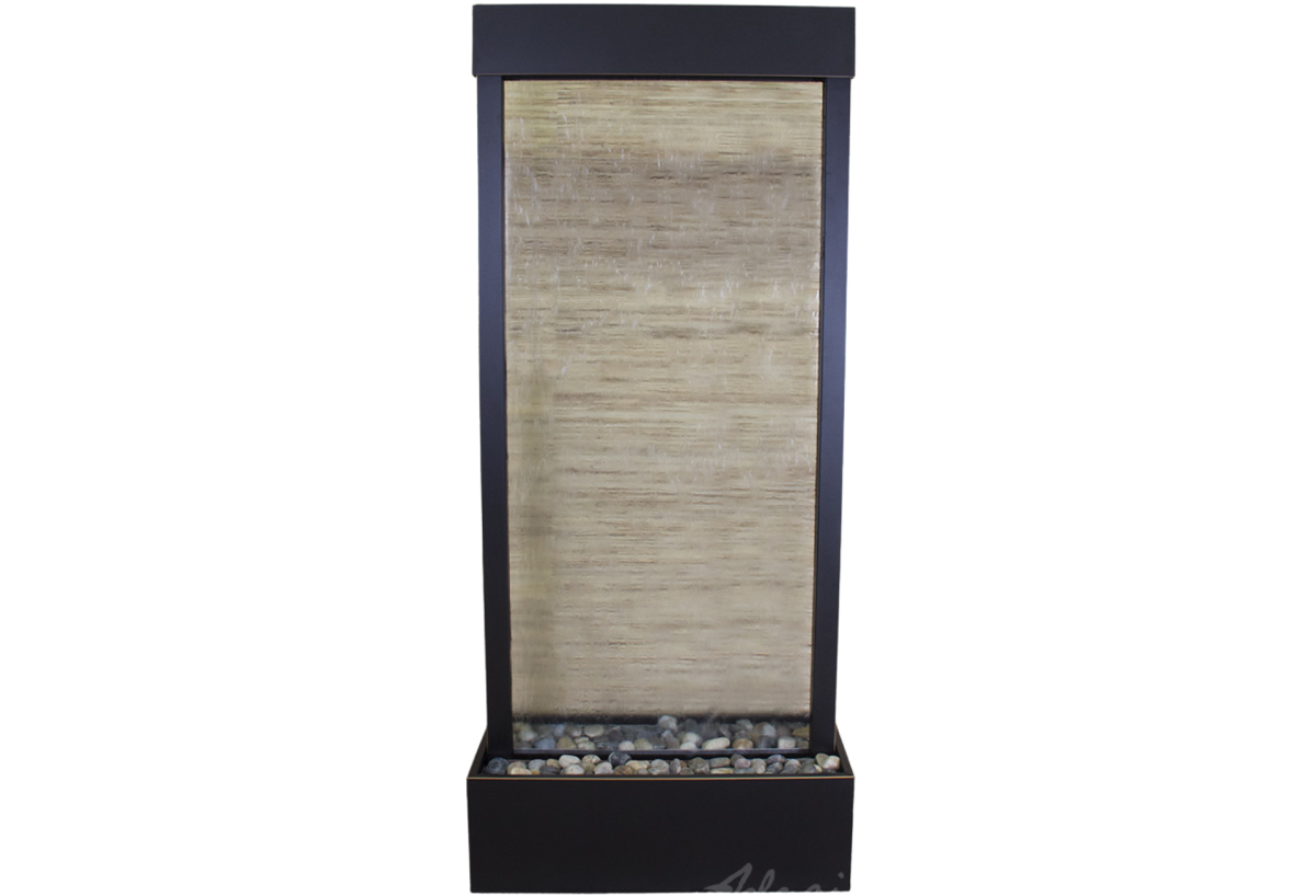 Harmony River-Center Mount -Blackened Copper-Clear-Glass