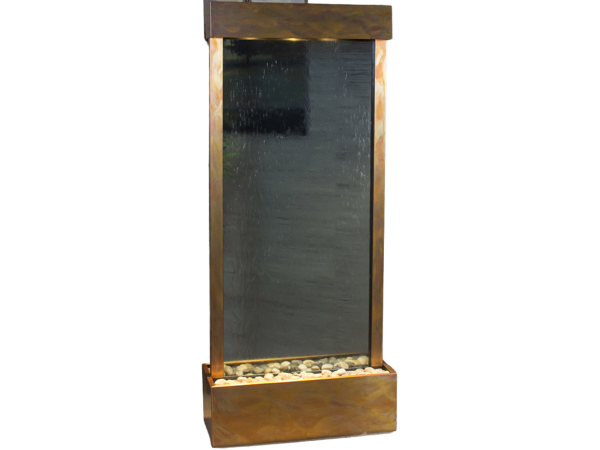 Harmony River-Center Mount -Rustic Copper-Blue-Glass