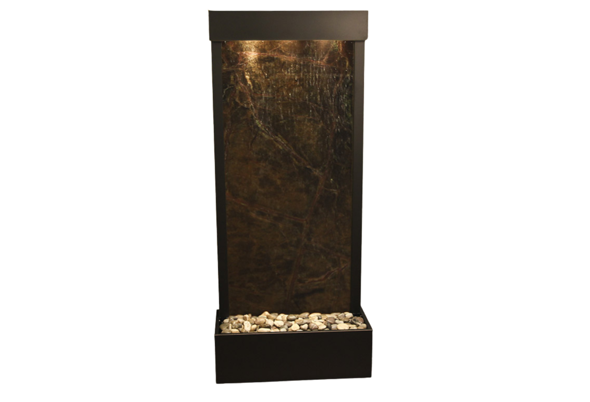 Harmony River -Flush Mount-Antique Bronze-Green-Marble