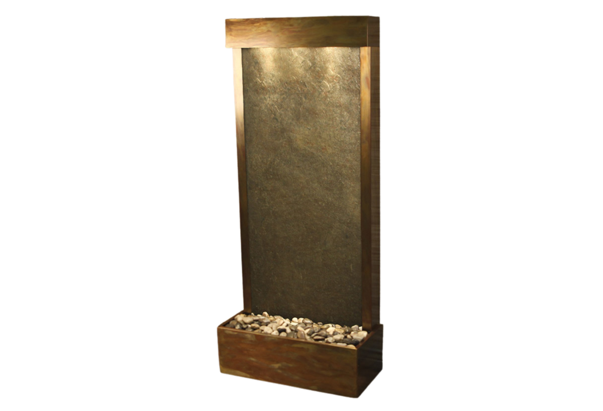 Harmony River -Flush Mount-Rustic Copper-Green-Featherstone