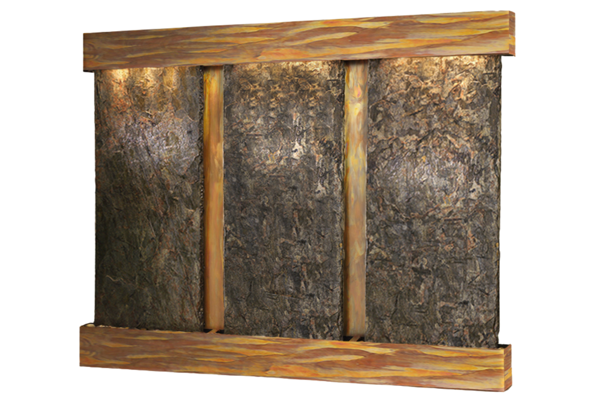 Deep Creek Falls-Square-Rustic Copper-Green Natural Slate