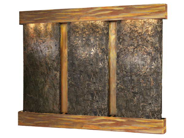 Deep Creek Falls-Square-Rustic Copper-Green Natural Slate