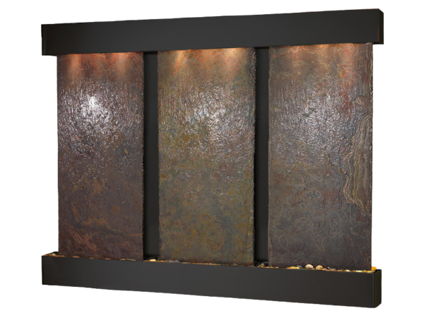 Deep Creek Falls-Square-Blackened copper-Multi-Color Natural Slate