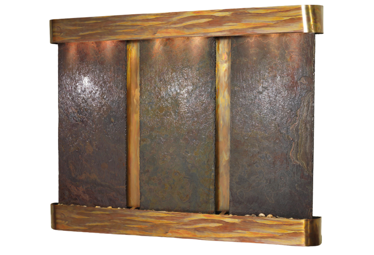 Deep Creek Falls-Round-Rustic Copper-Multi-Color Natural Slate
