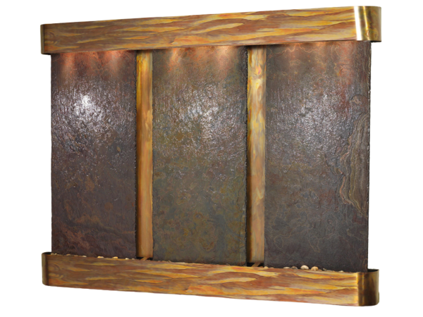 Deep Creek Falls-Round-Rustic Copper-Multi-Color Natural Slate