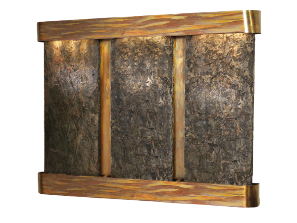 Deep Creek Falls-Round-Rustic Copper-Green Natural Slate