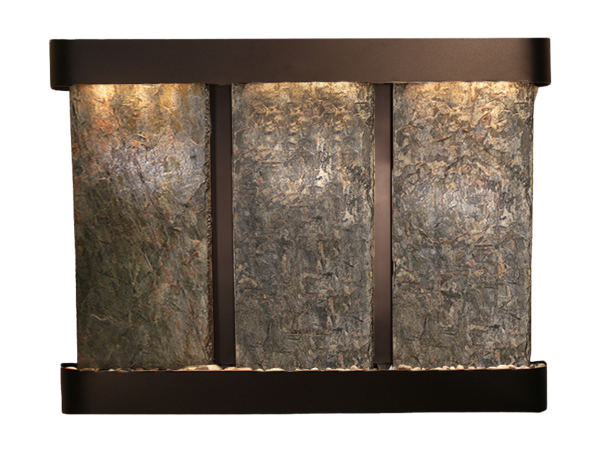 Deep Creek Falls-Round-Blackened Copper-Green Natural Slate