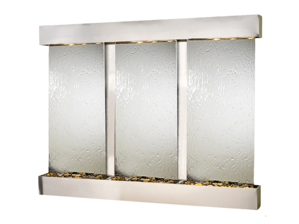 Deep Creek Falls-Square-Stainless Steel-Silver Mirror