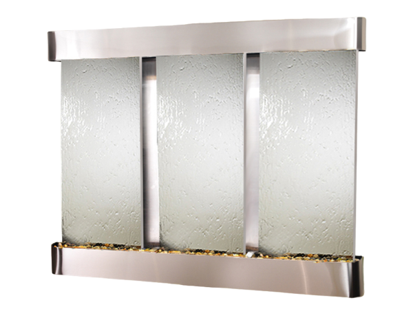 Deep Creek Falls-Round-Stainless Steel-Silver Mirror