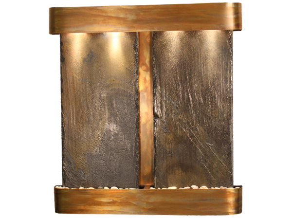 Aspen Falls-Round-Rustic Copper-Multi-Color Natural Slate
