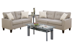 2 PC SOFA SET POLYFIBER BEIGE
