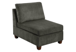ARMLESS CHAIR GRAY CHENILLE