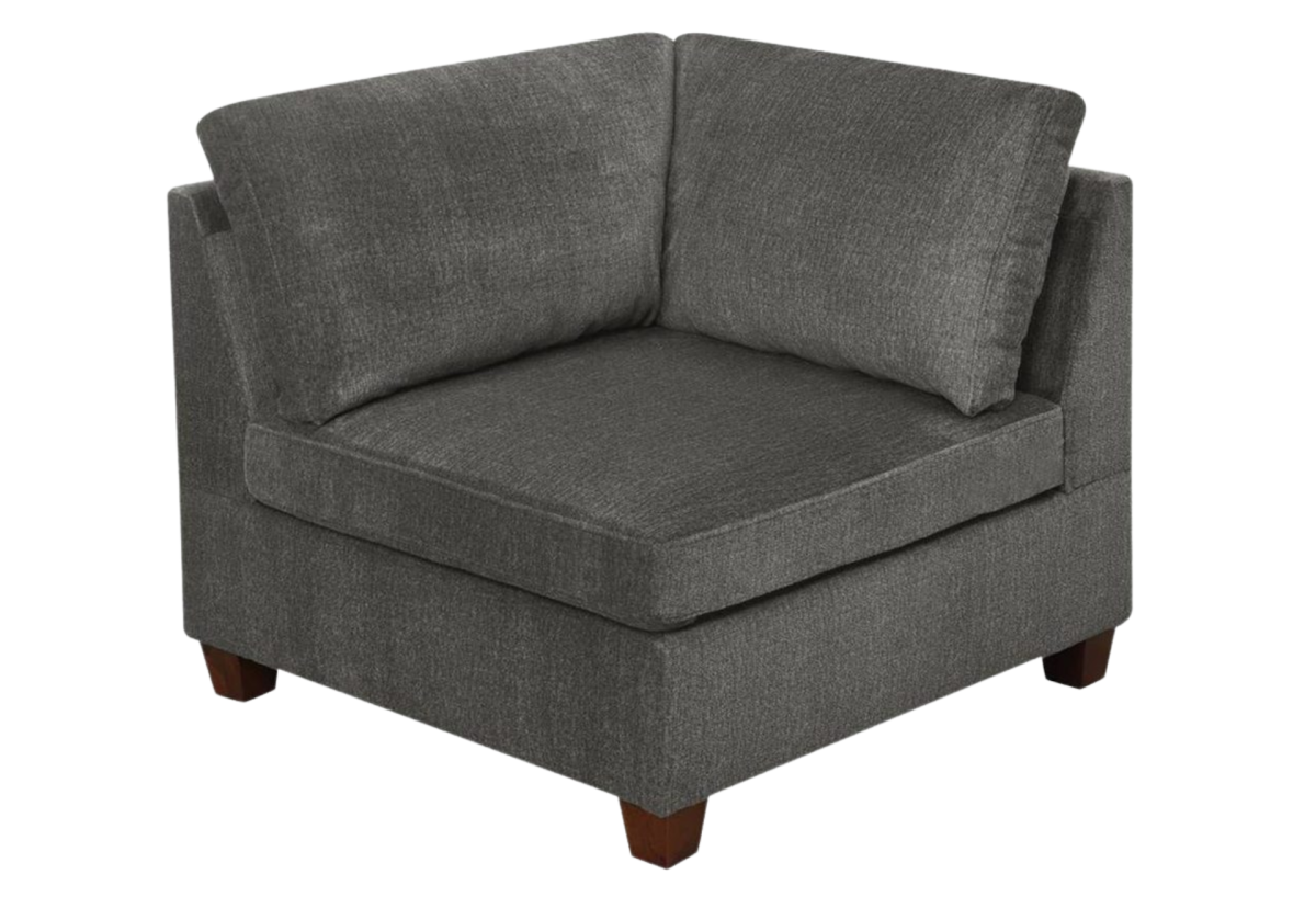 CORNER SOFA GRAY CHENILLE