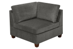 CORNER SOFA GRAY CHENILLE