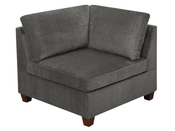 CORNER SOFA GRAY CHENILLE