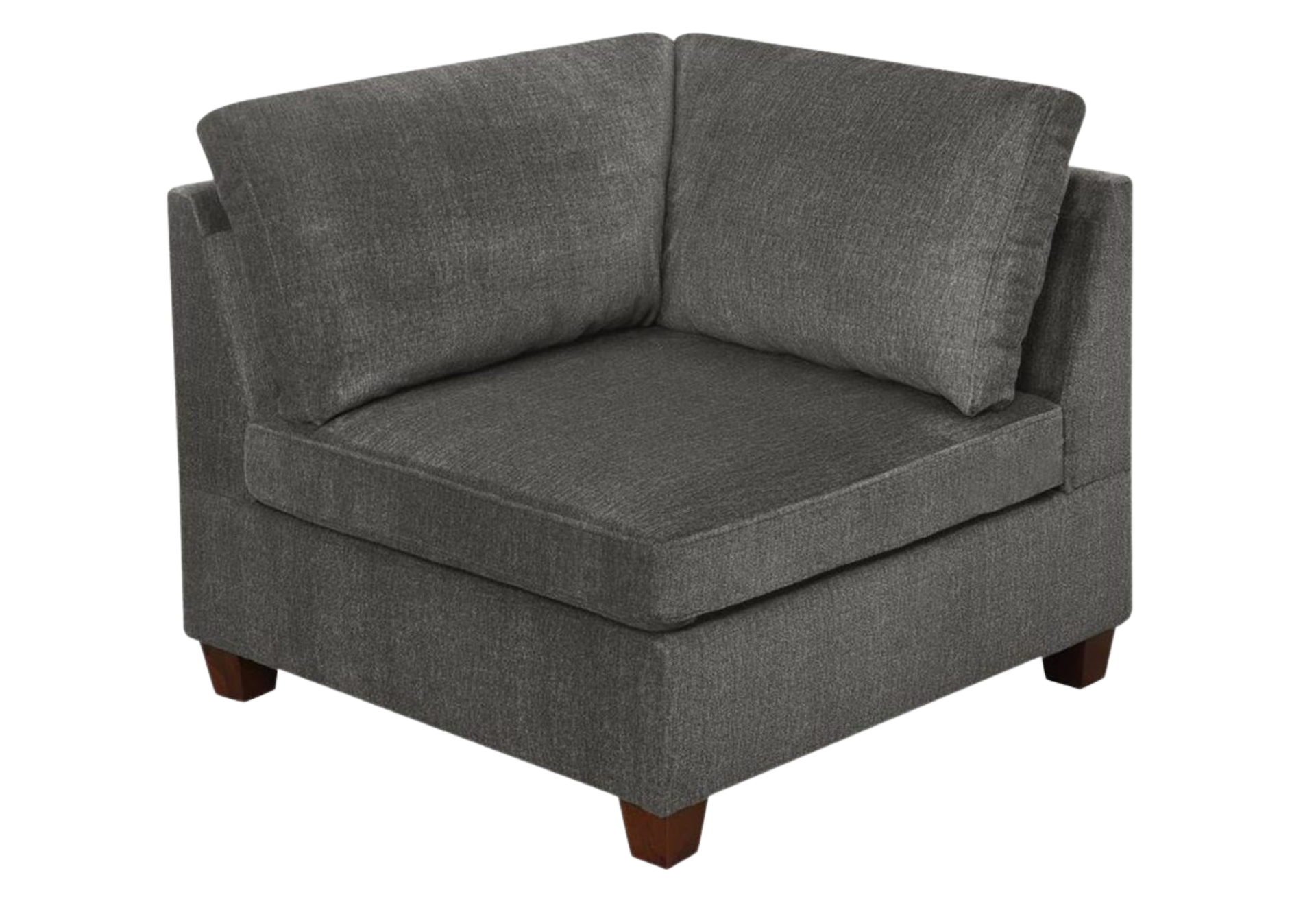 CORNER SOFA GRAY CHENILLE