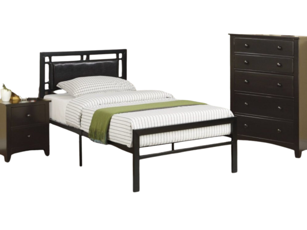 BLACK TWIN METAL BED